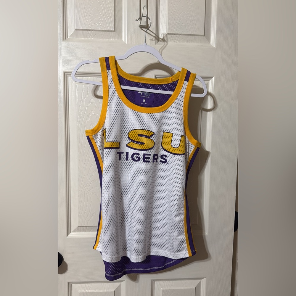 LSU Tigers White and Purple Tank Top